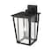 Z-Lite Seoul 2 Light Outdoor Wall Sconce, Black & Clear 571B-BK - alternate 2